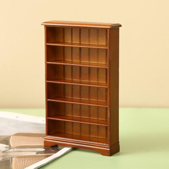 Кукольный мини-книжный шкаф, полка, масштаб 1/12, белая современная мебель для гостиной, кукольный дом, библиотека, офис, декор, миниатюрная деревянная витрина