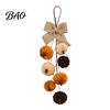 Harvest Theme Home Accents Thanksgiving Pumpkin Wreath, Artificial Velvet Ornament, Fall Hanging Teardrop Decorative Wreath for Wedding Swag