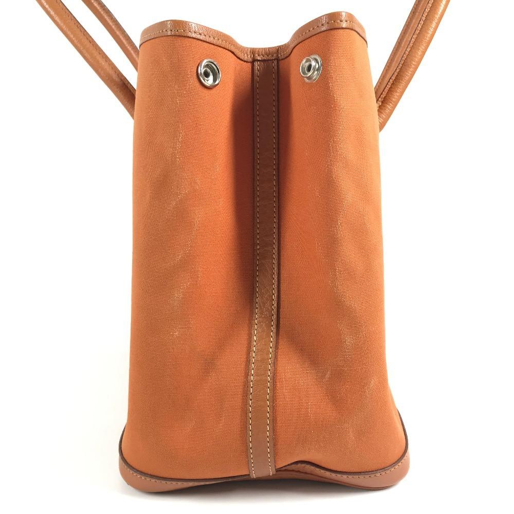 HERMES Garden Party 36 PM Hand Bag Shoulder Bag Tote Bag Negonda / Canvas Orange