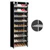Tall Shoe Rack 10 Tier Large Capacity Dust Prevention Metal Structure Shoe Storage Cabinet with