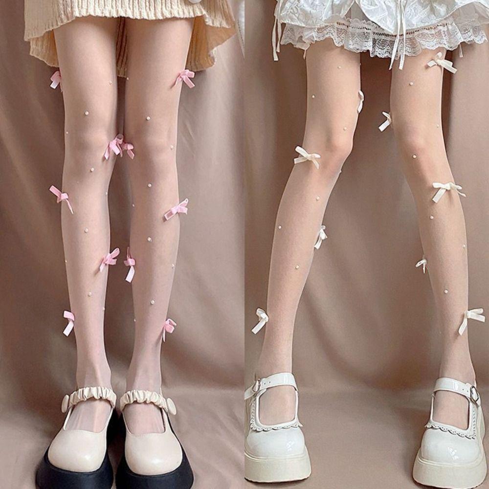 Mesh JK Lolita Pantyhose Ultra-Thin Leggings Women Fashion Sweet Girls Stockings  Summer
