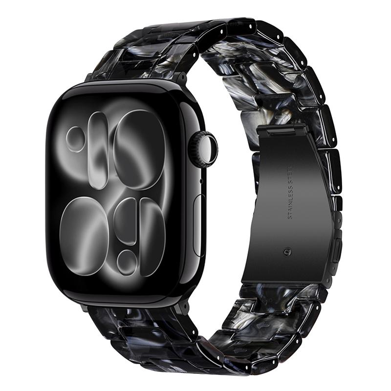 Роскошный полимерный ремешок для Apple Watch Ultra 3 2 49 мм 11 10 42 мм 46 мм Звеньевой браслет Iwatch Серии 9 7 8 6 5 SE3 45 мм 41 мм 40 мм 44 мм