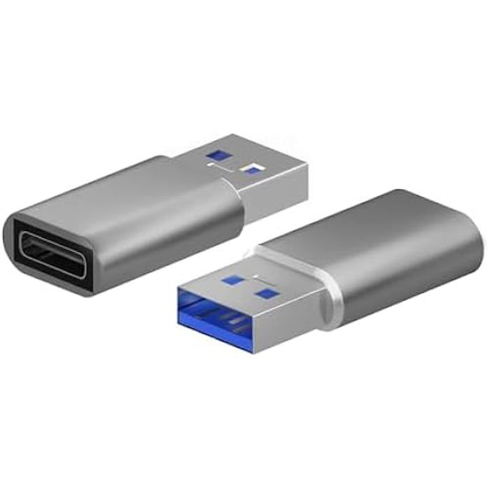 Adaptateur USB - AISENS - Mini Adaptateur USB 3.2 GEN2 - USB-C Femelle - USB-A Mâle - 10 Gbps