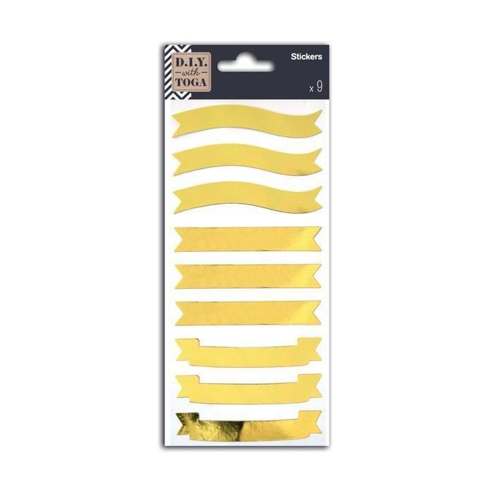 Gold Banner Stickers