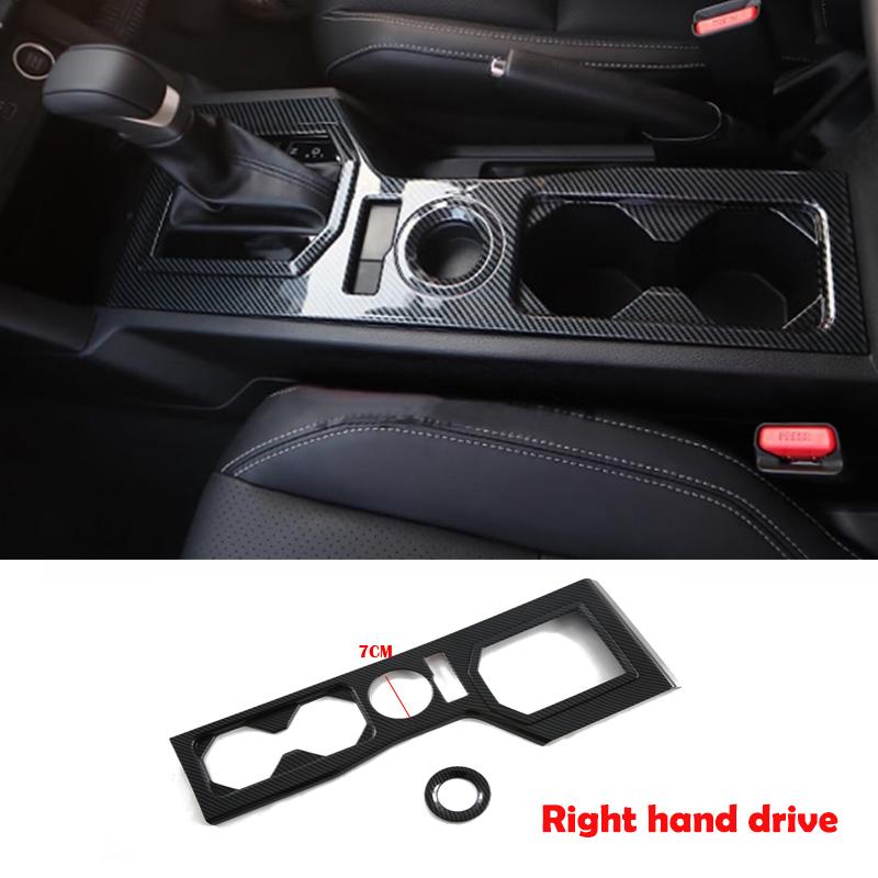 L/RHD For Mitsubishi Triton L200 2024 2025 Carbon Center Control Gear Shift Front Water Cup Holder Cover Interior Accessories