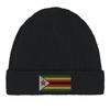 Bonnet - Drapeau Zimbabwe - Noir - 100% Coton - Taille Fixe - Design Épuré