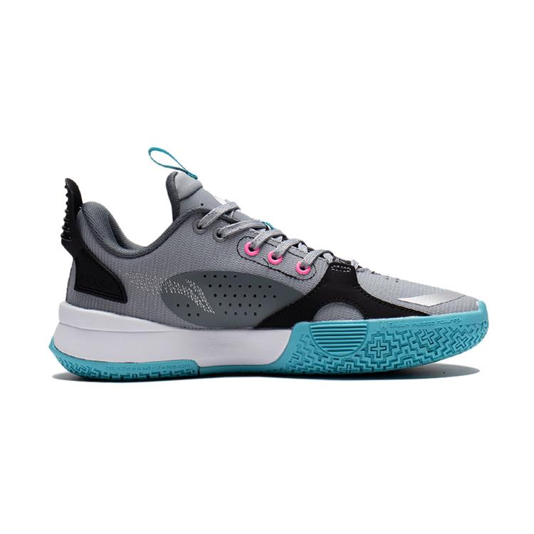 Li Ning All City 10 Youth Edition TNS Team No Sleep Abrasion Resistant Low top Children's Basketball Shoes Stone Gray ABPS009-2
