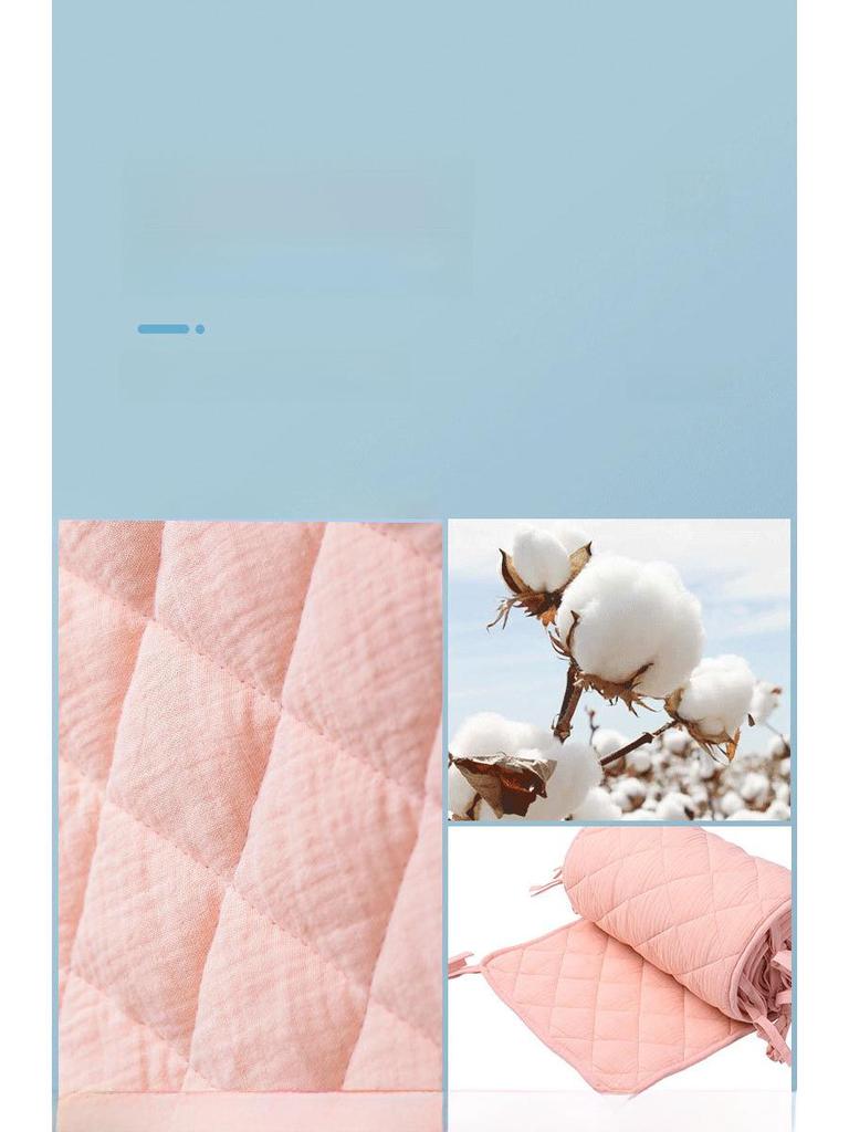 Soft Double Layer Crepe Baby Crib Rail Mat - Children's Crib Guard