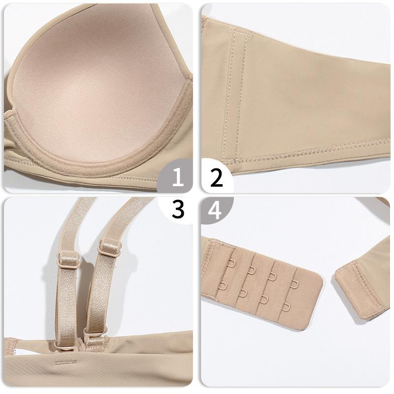 Women Underwear Sexy Deep V Push Up Bras Seamless Comfort Everyday Lingerie Solid Wireless Plus Size B C D E F Cup Brassiere