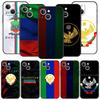 Роскошный чехол для телефона с флагом Дагестана для iPhone 17 Air 16 Plus 13 15 14 12 11 Pro MAX 7 8 SE Мягкий ТПУ Черная крышка