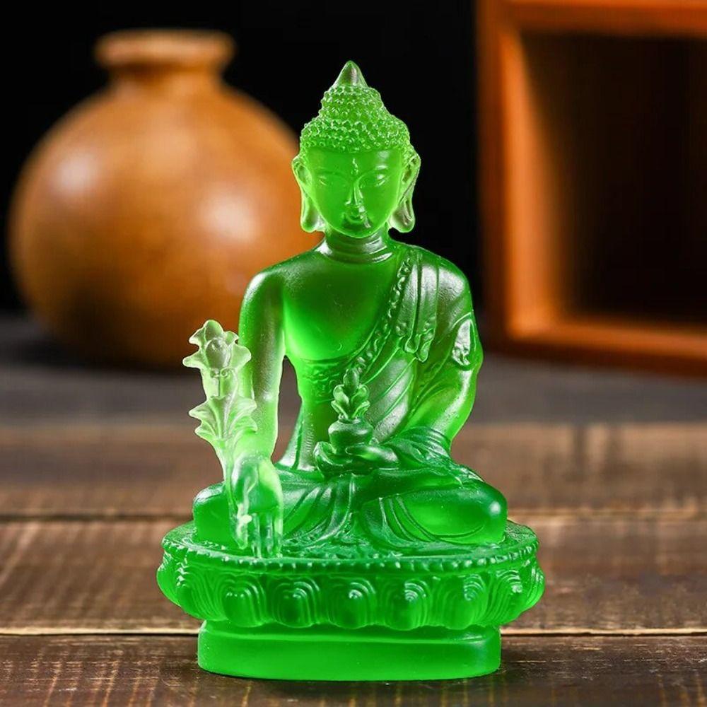 Resin Craft Medicine Buddha Statue Thai-style Pharmacist Buddhist Sculpture  Desktop