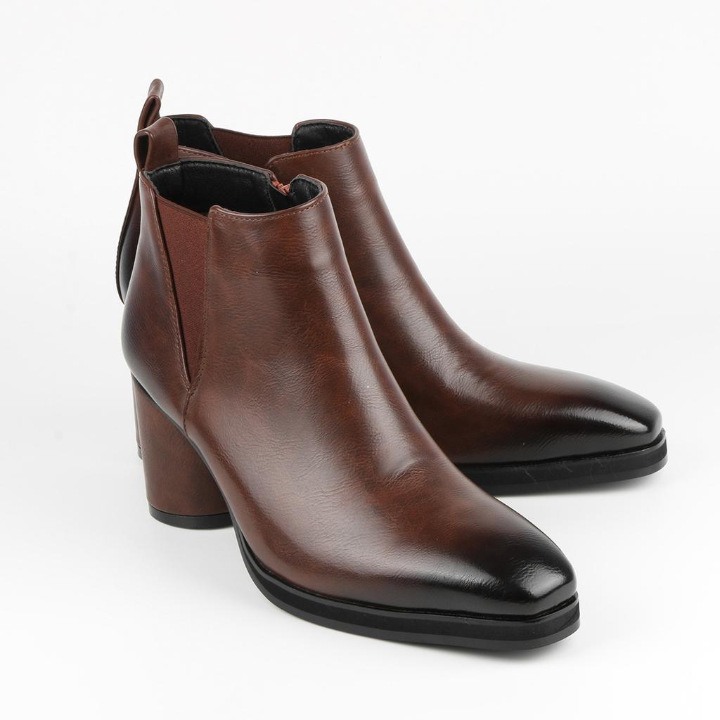 Мужские ботинки челси, модные, деловые, увеличивающие рост, мужские ботинки на высоком каблуке, ковбойские сапоги