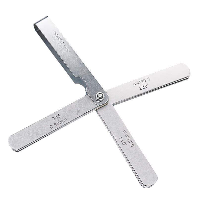 Измеритель толщины щупа с 32 лезвиями, метрический заполнитель зазора 0,04-0,88 мм для измерительного инструмента