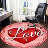 1pc Love Heart Chair Carpet for Office, Non slip, Soft and Durable Office Rug for Interior Decoration