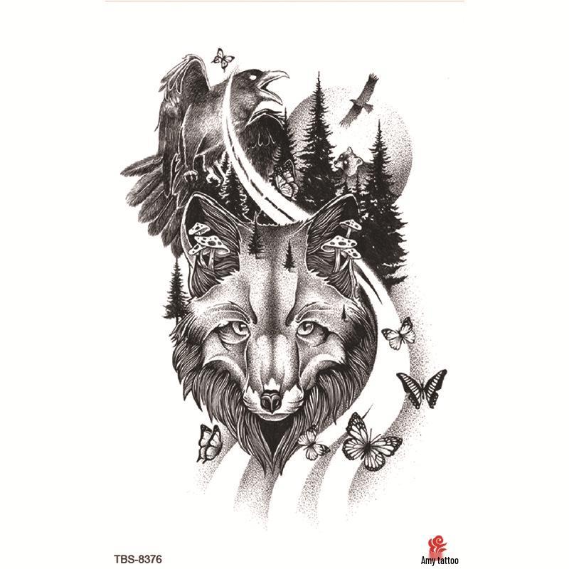 Набор маленьких водостойких тату-наклеек с тотемами и символами для предплечья