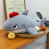 Милая акула не тянет куриную куклу плюшевая игрушка девочка кровать спящая кукла теплое сердце чтобы сопровождать подарок на день рождения подруги