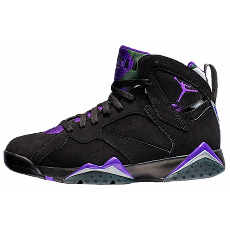 Air Jordan 7 Retro 'Ray Allen' PE (Unisex) Black / Fierce Purple-Dark Grey Steel Vintage Basketball Shoes 304775 053