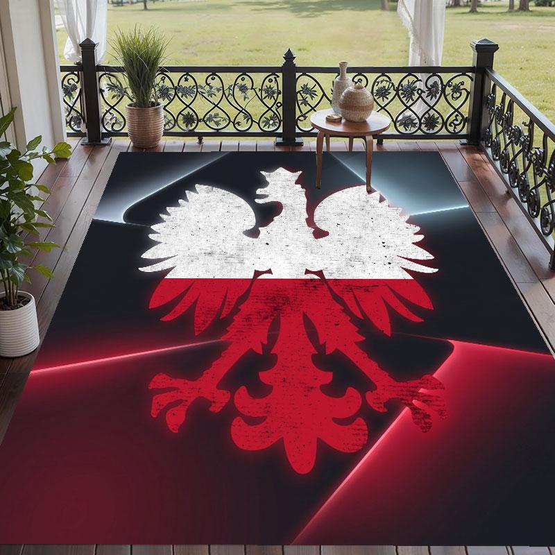 Soft Floor Carpet Poland Football Pattern Area Rug Decorative Mat For Home Room Decoration