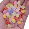 20Pcs Frosted Beads Heart Flower Butterfly Matte Loose Beads DIY Craft for Jewelry Bracelet Making
