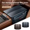 dnsh2 For Mitsubishi Car Logo Leather Double Open Armrest Box Cushion Side Storage Pocket Accessories Outlander Pajero Sport Lancer EX
