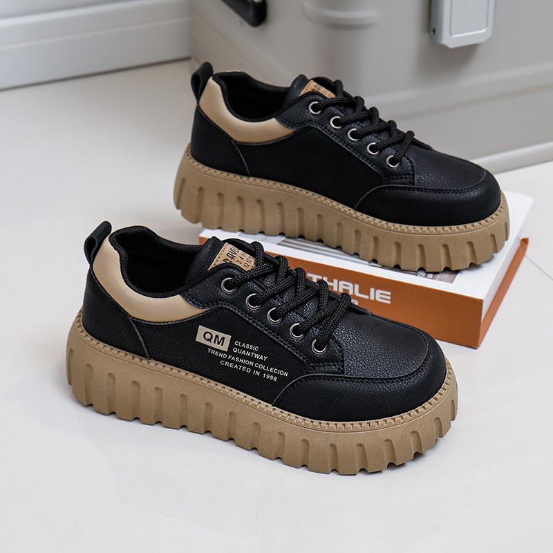 Women's Fashion Sneakers Outdoor Lace-Up Non-slip Skateboarding Shoes Lightweight Comfortable Casual Breathable Walking Flat Sport Shoes for Women