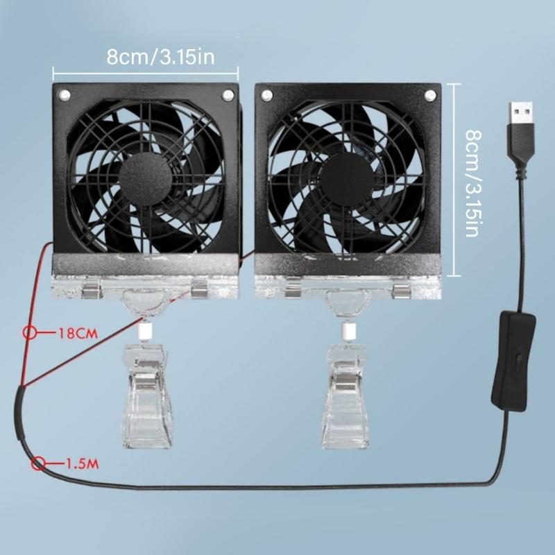3600RPM High Speed 5V Computer Cooling Fan Adjustable Angle Design For PC Gaming Rigs Router Heat Dissipation