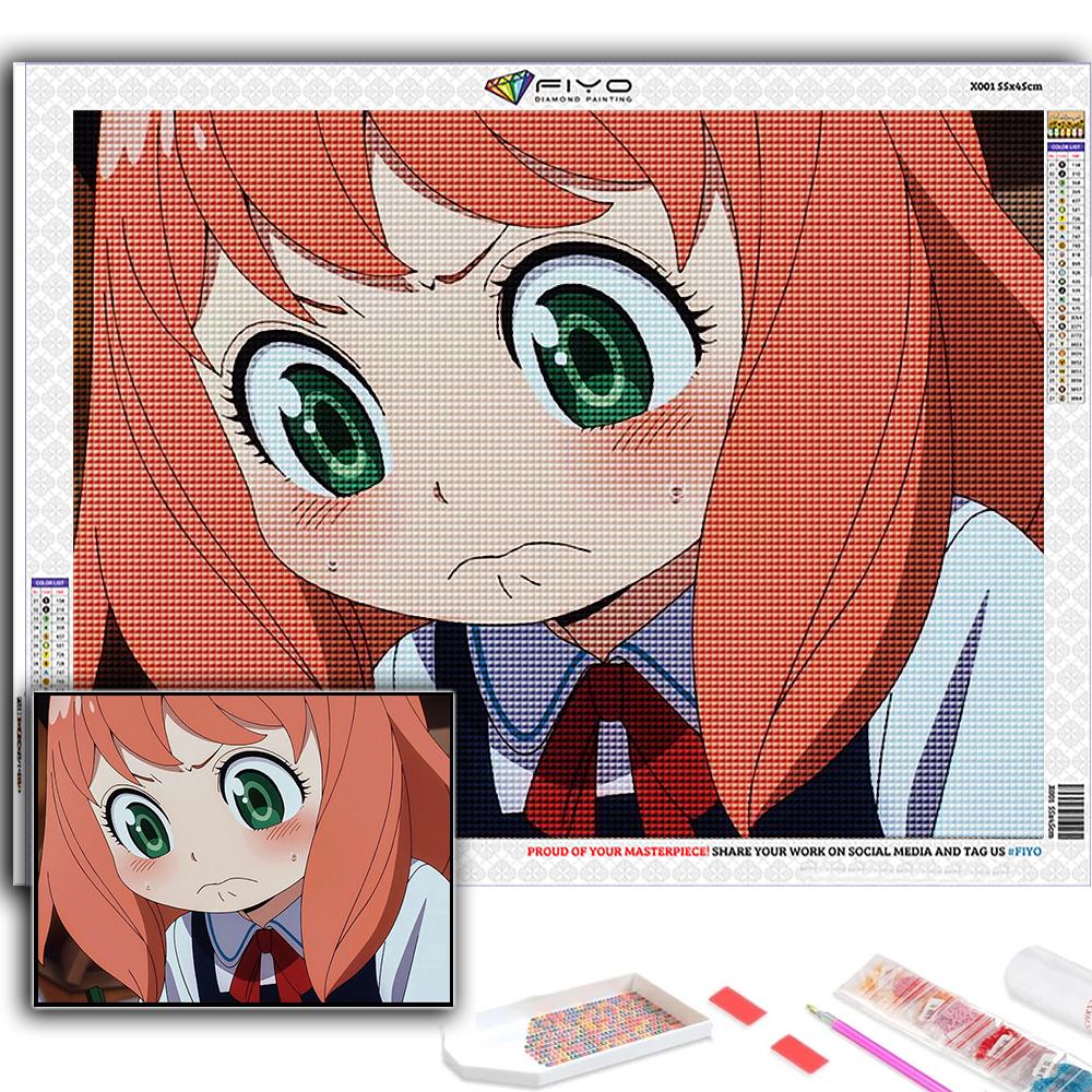 Popular 5D Diy Cross Stitch Anime Poster SPY FAMILY Painting Full Drill Cross-Stitch Crafts Kit Wall Sticker Home Decor