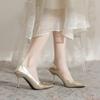 Thin Heels Pointed Silver High Heels Women's New Spring and Autumn 2025 Versatile Comfortable Women's Simple Fashion Shoes