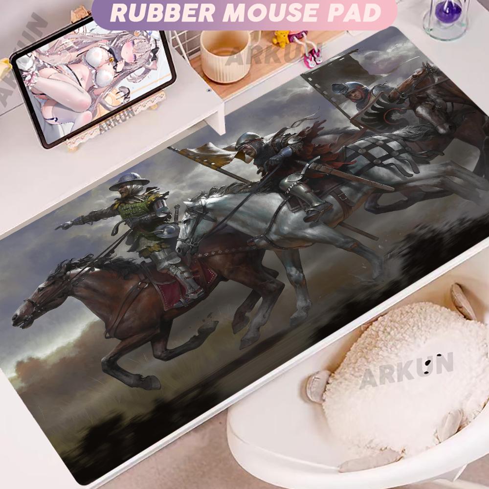 Большая Средневековая Игра-Симулятор Открытого Мира Серия Kingdom Come Ddeliverance Iii Коврик для Мыши Нескользящая Резиновая Игровая Прочная Подушка