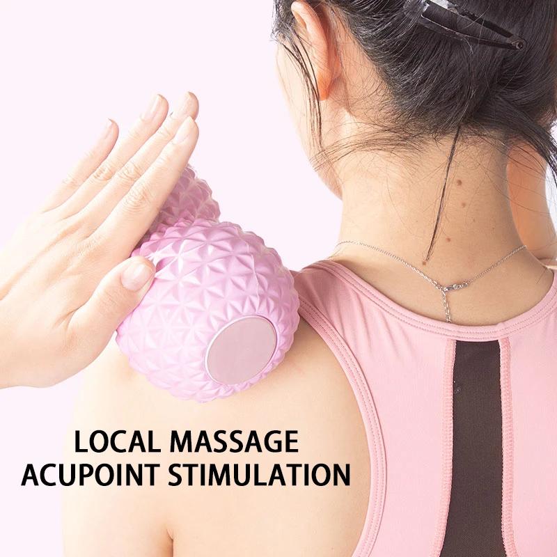 Double Lacrosse Massage Ball Activity Ball Physical Therapy Deep Tissue Massage Tool Back Hands and Feet EVA Peanut Massage Ball 1