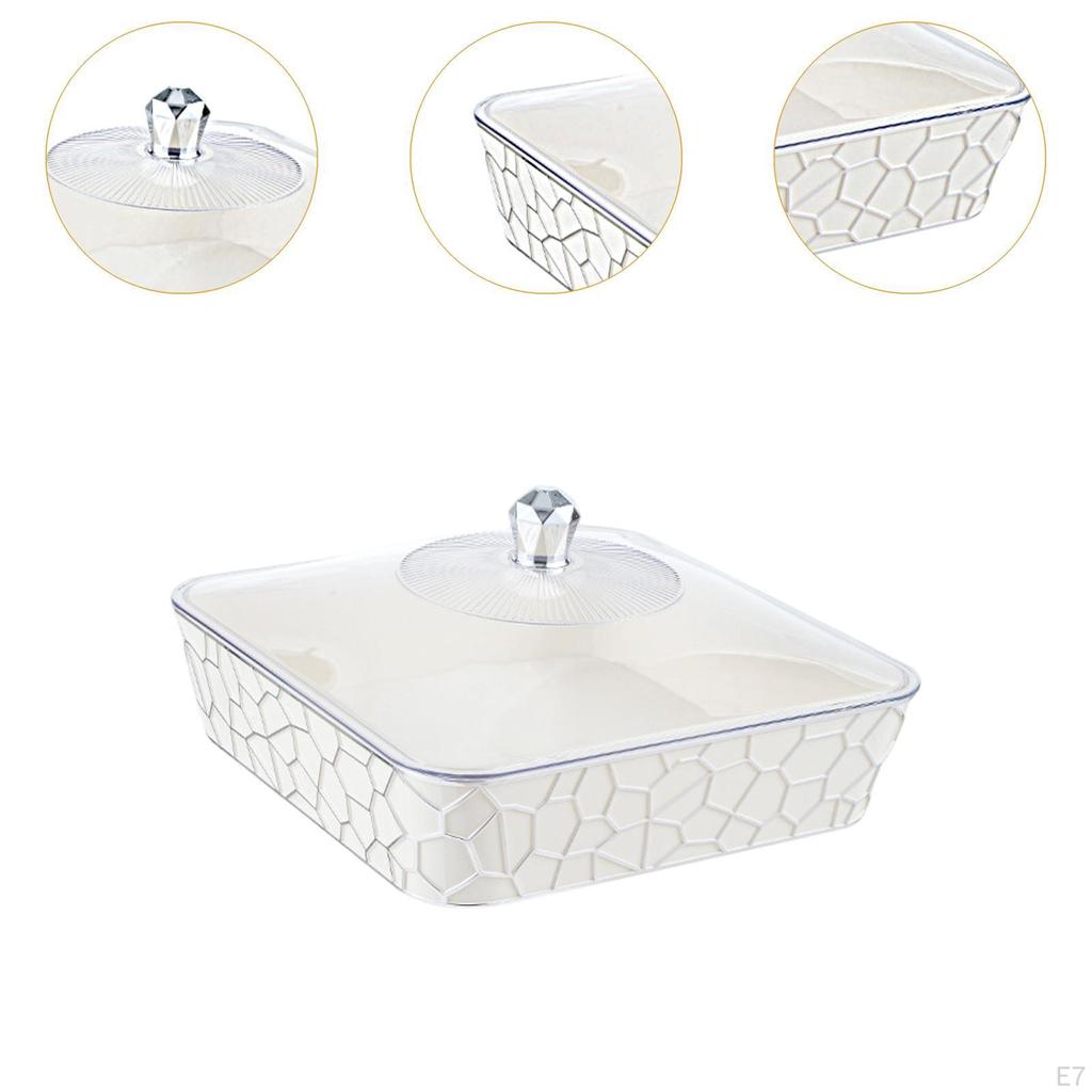 Поднос для подачи еды с крышкой, контейнер для домашнего использования, органайзер для мероприятий