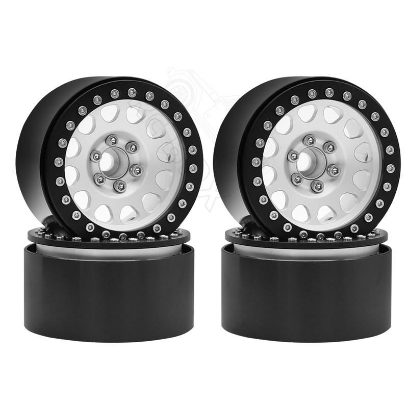 1/10 RC Crawler CNC Aluminum Alloy 2.2" Beadlock Wheels Rim for TRX4 TRX6 D90 Axial SCX10 Wraith Capra 1.9 RGT EX86100