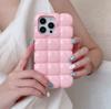 Glossy Protective Cover Cute Fashion Candy Color Bread Chocolate Block 3D Phone Case for iPhone 14 13 12 11 15 16 Pro