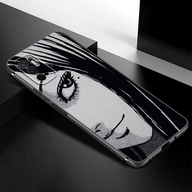 Junji Ito Terror Horror Anime Case For Xiaomi Redmi Note 7 8 9 10 Lite 11 11E 11T 12 Pro 11S 4G 10T 5G 8T 9S 10S TPU Black Cover
