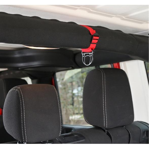 4 шт. крючок вешалка для одежды 45 см для Jeep Wrangler TJ JK JL JT 4XE 1997-2023 ролл-бар крючок для одежды в салоне автомобиля