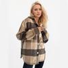Fall Women's Loose Long Sleeve Checkered Printed Lapel Jacket