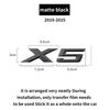 Подходит для BMW X1 X2 X3 X4 X5 X6 X7 F49 U12 F39 G08 G18 F15 F25 F26 G01 G02 G05 G06 G07  и задние буквы серебристый черный