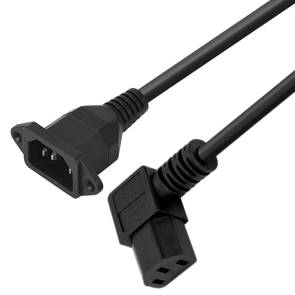 Удлинитель кабеля C13 Female на C14 Male с резьбовым отверстием, 90 градусов, IEC320, C14 на C13, угловой вверх/вниз/влево/вправо
