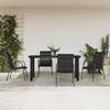 VidaXL Garden Dining Set 5 Pcs Black Textilene and Steel 3200714