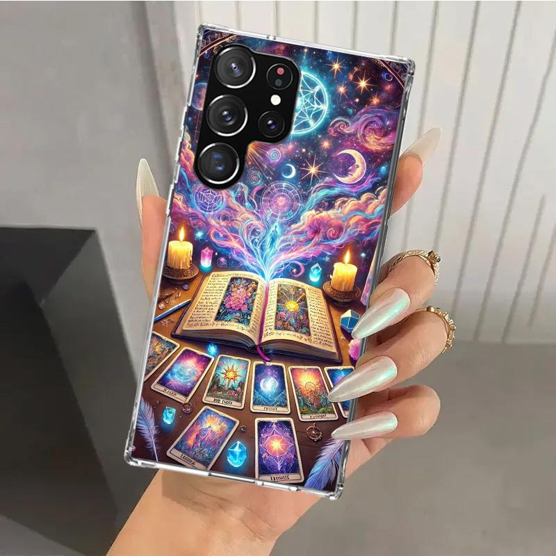 Чехол для телефона с картой Таро "Ведьма" для Samsung Galaxy S26 S24 S23 Ultra S25 Edge S22 S21 Plus S20 FE + Мягкий чехол с принтом Funda Galaxy S2