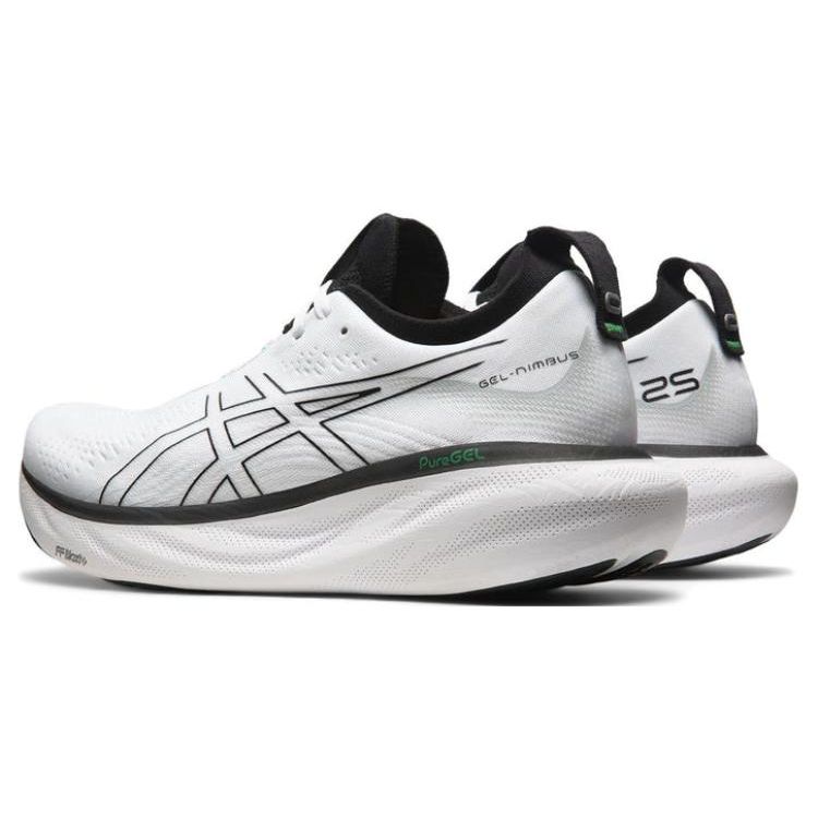 Asics Мужские кроссовки Gel Nimbus 25 White Black Green 1011B547-103