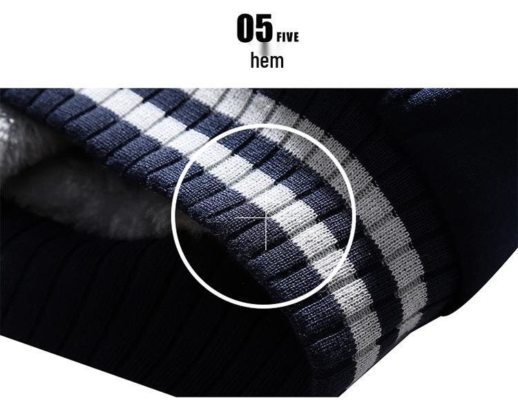 Мужской кардиган с плюшевой подкладкой - спортивная повседневная толстовка на осень/зиму