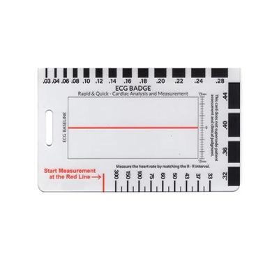 Карманная карта ЭКГ/Ритм ЭКГ — горизонтальный и вертикальный вариант, инструмент для быстрого анализа и измерения сердца, прозрачный держатель для карты ЭКГ, карман для карты