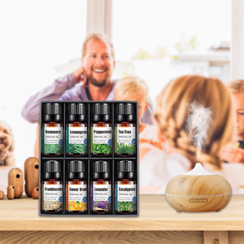    Натуральное ароматерапевтическое масло 10 мл, подарочный набор из 8 бутылок