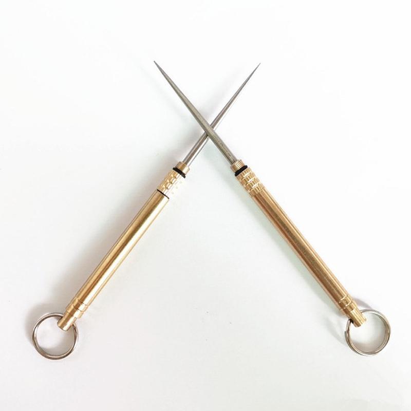 Латунный водонепроницаемый складной титановый сплав интегрированный многофункциональный инструмент для фруктов зубочистка артефакт портативный мини латунный держатель