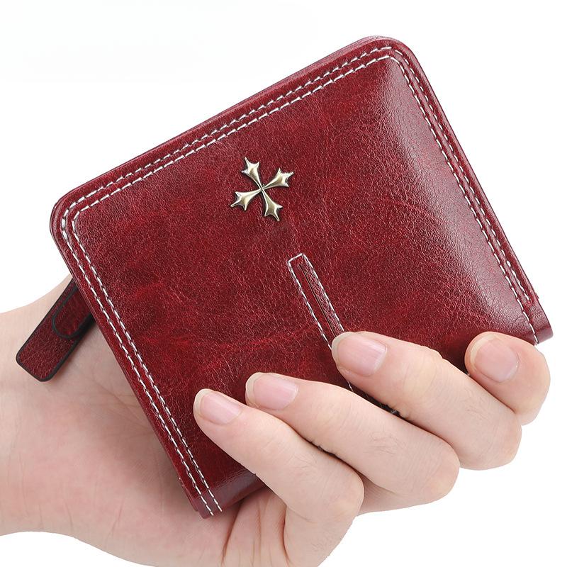 Винтажная мода Масло Воск Кожа Большая вместимость Женские длинные кошельки Клатч Многокарточное отделение Складной На молнии Застежка