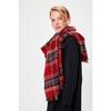 Masalsu унисекс красный текстурированный шарф с шотландским узором