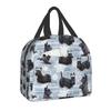 Scottish Terrier Resuable Lunch Boxes Women Multifunction Butterfly Scottie Dog Thermal Cooler Food Insulated Lunch Bag
