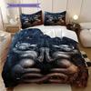 Dark Mystic Symbols Set Threepiece Set 1 Duvet Cover 2 Pillowcase Without Core Bedding Set Soft And Comfortable Christmas Birthday Gift