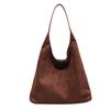 Vintage Soft-faced Suede Bread Bag Women's 2025 New Popular Large-capacity Shoulder Bag Fashion Bucket Bag